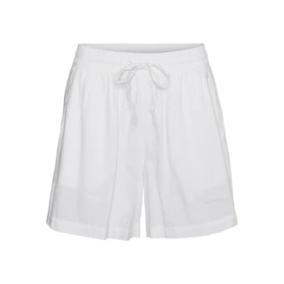 Abbildung von VERO MODA Shorts Elegante Kurze Leichte Casual Sommer Pants Bermuda Shorts, Farben:Weiß, Größe:L