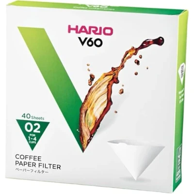 Abbildung von Hario VCF 01 100M Papierfilter,weiß, Größe 02 40 Stück