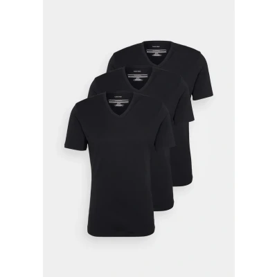 Abbildung von Calvin Klein Underwear V NECK 3 PACK Unterhemd/shirt, Herren, Größe: XXL, Black