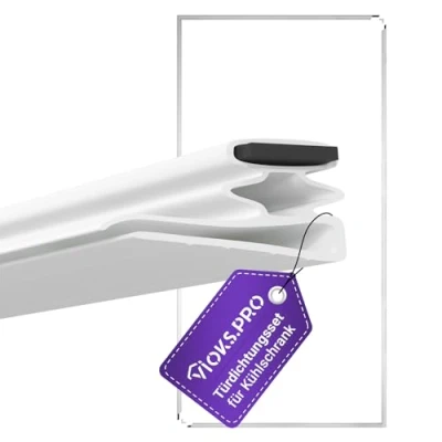Abbildung von Vioks.pro Dichtung Kühlschranktür Weiß 1300x700mm Kühlschrank Tür zum Einschrauben Dichtungsgummi für Gefrierschrank AEG Bosch Zubehör