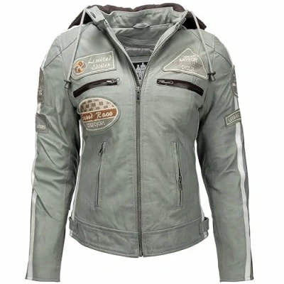 Abbildung von URBAN 5884 Motorradjacke Damen Mit Protektoren, Damenjacke aus Lammleder, Protektoren für Rücken, Schultern und Ellenbogen