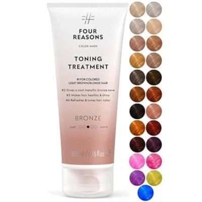 Abbildung von Four Reasons Haartönung Conditioner Bronze Rot Natürliche Spülung und Intensivtönung für Haare Semi permanente Rote Haarfarbe Intensive &amp; Schonende Farben Tönung