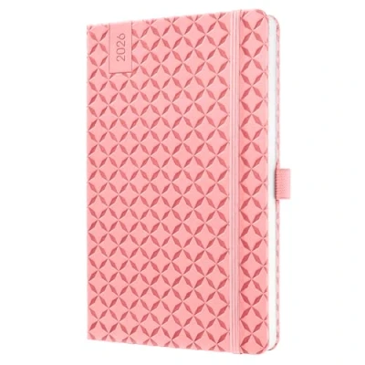 Abbildung von SIGEL J6111 Wochenkalender 2026 A5 rose, Hardcover, Gummiband, Stiftschlaufe, Einstecktasche, 174 Seiten, vegan, Buchkalender, Terminplaner Kalenderbuch Jolie