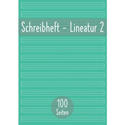 Abbildung von Schreibheft Lineatur 2: Schul Heft 2. Klasse 100 Seiten Din A4 liniert Deutsch Schreiblernheft ohne Rand