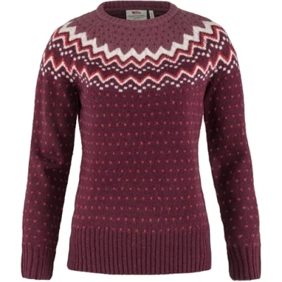 Abbildung von Fjällräven Damen Övik Strickpullover, Dark Garnet, S