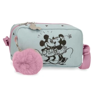 Abbildung von Disney Joumma Bags Mickey &amp; Minnie Kisses Schulmäppchen, Federmäppchen für Kinder, Organisieren und Transportieren von Stiften Stiften., blau, Umhängetasche