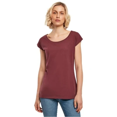Abbildung von Build Your Brand Damen BB013 Ladies Wide Neck Tee T Shirt, Cherry, S