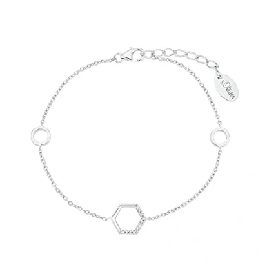 Abbildung von s.Oliver Armband 925 Sterling Silber Damen Armschmuck, mit Zirkonia synth., 17+3 cm, Silber, Kommt in Schmuck Geschenk Box, 2031422