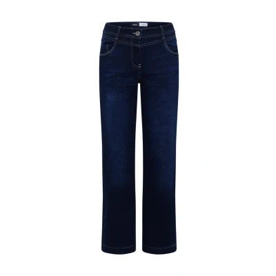 Abbildung von Cecil WIDE LEG Flared Jeans, Damen, Größe: 28x30, Blau