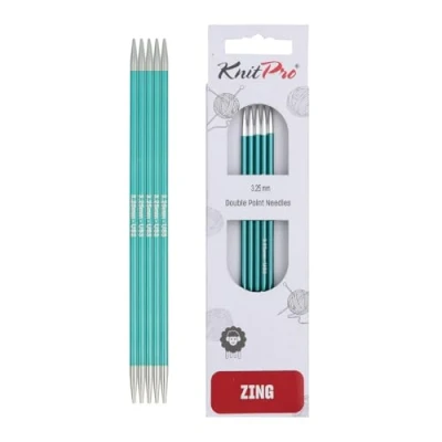 Abbildung von KnitPro K47006 Sockennadeln, Metal, Grün, 15cm / 3.25mm