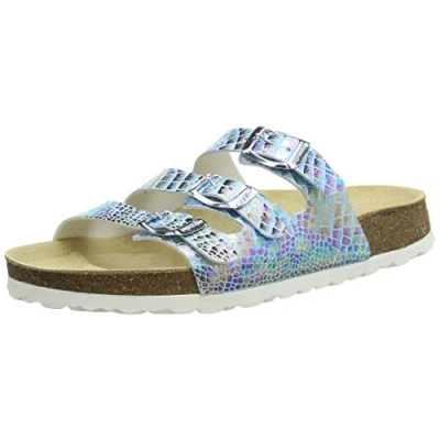 Abbildung von Superfit Mädchen Fussbettpantoffel Pantoffeln, Blau (Blue 8010), 24 EU