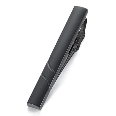 Abbildung von HONEY BEAR Hochwertig Herren Krawattennadel Krawattenklammer Tie Clip aus Edelstahl,5.4cm (schwarz)