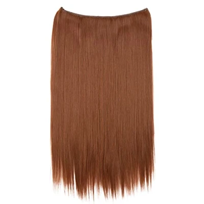 Abbildung von CAISHA 50cm 1 Tresse Extension mit Gummiband Extensions Haarverlängerung Haarteil Glatt Kupferbraun E115