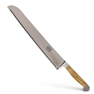 Abbildung von GÜDE Solingen Brotmesser Linkshänder geschmiedet, 32 cm, Olivenholz, ALPHA OLIVE, Doppelkropf, Handmade Germany