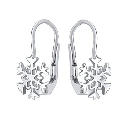 Abbildung von SILVEGO Damen Ohrringe aus 925 Sterling Silber Schneeflocke