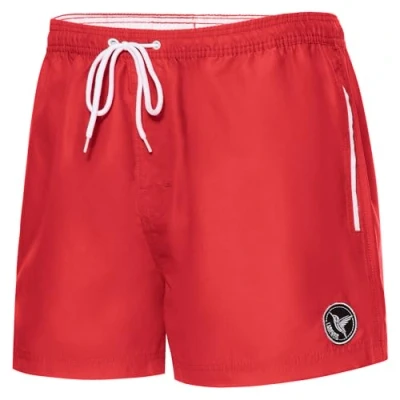 Abbildung von Ladeheid Badehose Herren Bequeme Badeshorts Kurz mit Seitentaschen und Schnürchen, Netzfütterung, Perfekt für Sommer, Strand Schwimmbad LA40 199 (Rosa, S)