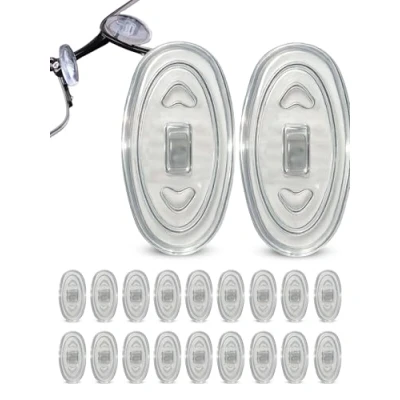 Abbildung von Hochwertige, ovale, verschraubte Silikon Nasenpads 13 mm/0,5&#039;&#039; 10 Paar für Brillen, Sonnenbrillen, Lesebrillen von SPORTS WORLD VISION