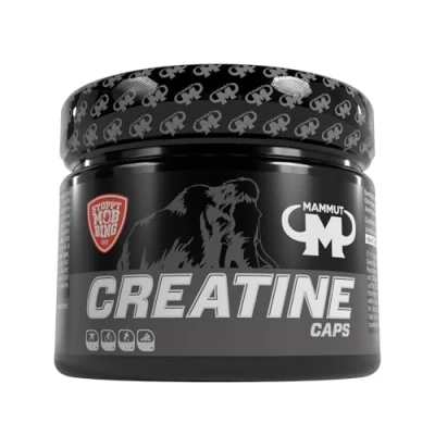 Abbildung von Mammut Nutrition Creatine Monohydrat Kapseln 240 3,5g pro Portion Hochdosiertes Kreatin für Muskelaufbau Praktische unterwegs