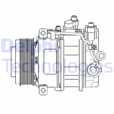 Abbildung von DELPHI CS20378 Kompressor 7SEU17 PAG 46 mit Kompressoröl MERCEDES BENZ: ML Class, R Class