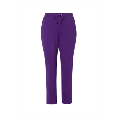 Abbildung von Ulla Popken Grosse GRÖSSEN Kuschelweiche Innenseite Elastikbund Jogginghose, Damen, Größe: 50/52, Deep violet