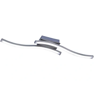 Abbildung von Reality Leuchten Route R62472107 LED Deckenleuchte, Nickel Matt, 5 Watt, Acryl Weiß