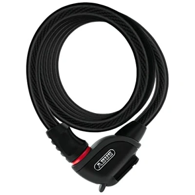 Abbildung von ABUS Kabelschloss Phantom 8950/180 TexFL Fahrradschloss Set mit Halterung für den Rahmen des Fahrrads 12/15 mm Sicherheitslevel 5 Schwarz