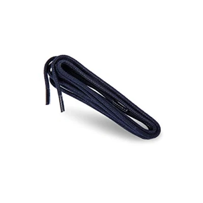 Abbildung von Kaps Gewachste runde Schnürsenkel, 100% natürlicher Baumwolle, stilvolle Schnürsenkel für Anzug und Freizeitschuhe (75 cm /4 bis 5 Schnürösenpaare / 57 Marineblau)