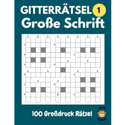 Abbildung von Gitterrätsel Große Schrift: Rätselbuch für Senioren und Erwachsene mit 100 Großdruck Gitterpuzzles Kreuzworträtsel, Band 1