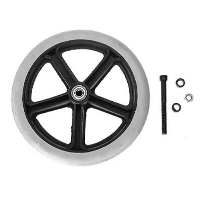Abbildung von C FUNN Ersatzrollen für Rollstuhlräder, 200 mm, grau, klein, Abriebfest, universell