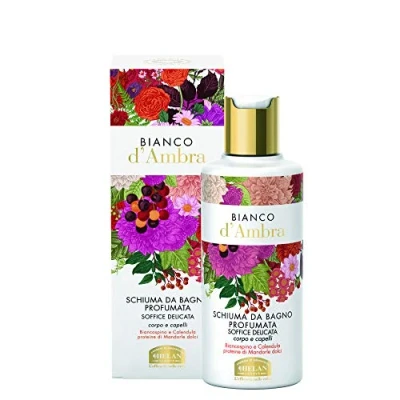 Abbildung von Helan, Bianco d&#039;Ambra, Shampoo und Duschgel, duftende Duschgel mit süßen Mandeln zarter natürlicher Badeschaum für Körper Haar Weiches pflegendes Dusch Shampoo, 200 ml, hergestellt in