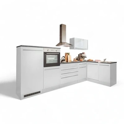 Abbildung von BASIC by Balculina Winkelküche »Jazz«, Stellbreite 320/175 cm, wahlweise mit E Geräten