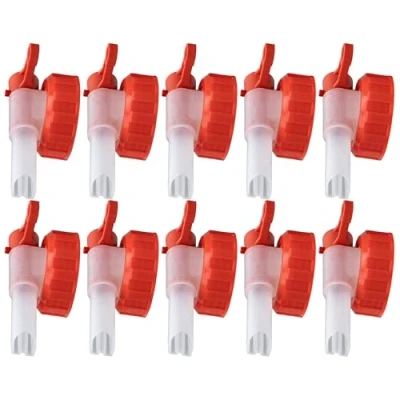 Abbildung von ISOLATECH SABEU Fluxx 10Stk. AH 13/45 HF Auslaufhahn für 2L und 3L Kanister mit DIN 45 Gewinde außen 44,6mm Auslauftülle 13mm Abfüllen ohne Gluckern
