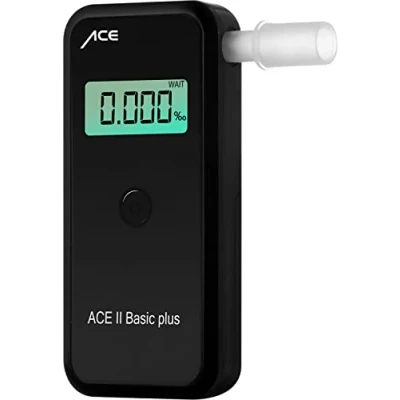 Abbildung von ACE II Basic Plus Alkotester 99,0% Messgenauigkeit laut der TU Wien polizeigenauer Alkohol /Promilletester, Dunkelblau schwarz