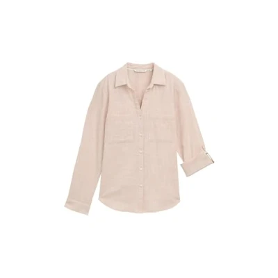 Abbildung von TOM Tailor SLUB Structure Hemdbluse, Damen, Größe: 42, Summer beige