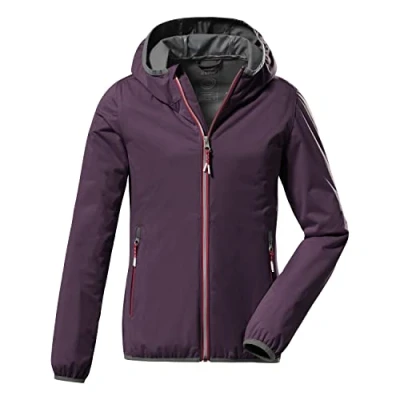 Abbildung von killtec Mädchen Lightweight Jacke, Leichte Jacke mit Stehkragen, packbar KOS 164 GRLS JCKT, pflaume, 176, 38362 000