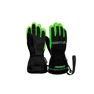 Abbildung von Reusch Unisex Baby Maxi R tex Xt wasserdichte Membran, Warme Skihandschuhe Alltagshandschuhe Schnee Schlittenfahren Babyhandschuhe Winter Handschuhe, 7781 Black/Green Gecko, V