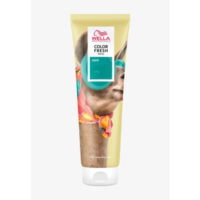 Abbildung von Wella Professionals Color Fresh Mask Mint Haarkur für eine sichtbare Transformation der Haarfarbe pflegende Tönung mit Avocadoöl aufgehelltes und helles Haar 150 ml