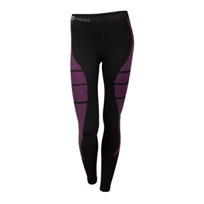 Abbildung von STARK SOUL Damen Seamless Ski Funktionswäsche, Outdoor Unterwäsche (S/M Hose schwarz/pink)