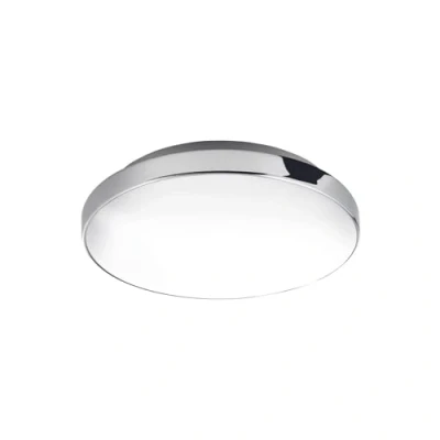 Abbildung von BRILONER Leuchten LED Deckenleuchte, Badlampe, IP44, 13 Watt, 1.200 Lumen, 4.000 Kelvin, Weiß Chrom, Ø 28,5cm, Weiß/Chrom, 3351 016