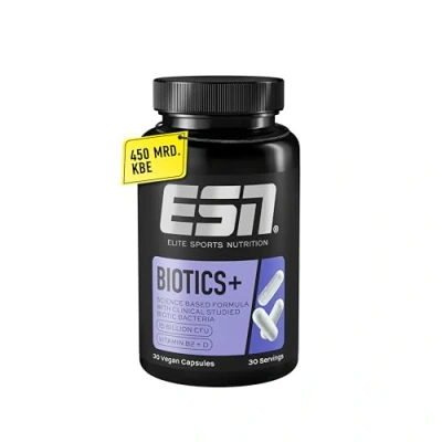 Abbildung von ESN Biotics+, 30 Kapseln für deine Darmflora, mit Vitamin B2 + D, Support Immunsystem &amp; vegan, klinisch getestet made in Germany