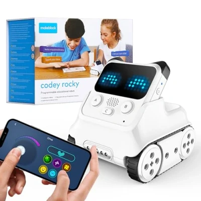 Abbildung von Makeblock Codey Rocky Programmierbarer Roboter, für Kinder, Codierungsroboter, kompatibel mit Scratch und Python, Stem Lernspielzeug Jungen Mädchen ab 6 Jahren