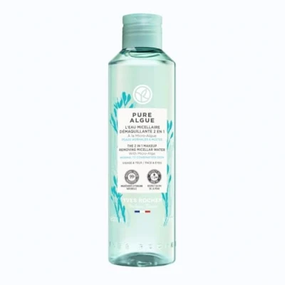 Abbildung von Yves Rocher PURE ALGUE 2 in 1 Mizellenwasser Entfernt sanft Make up und pflegt die Haut Mit Mikroalgen 200 ml