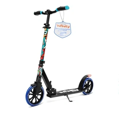 Abbildung von SereneLife Roller für Kinder &amp; Erwachsene, Unisex Tretroller, Cityroller, klappbar höhenverstellbar, Big Wheel Scooter bis 120 kg belastbar, Kinderroller, Kickscooter große Räder Junge Mädchen