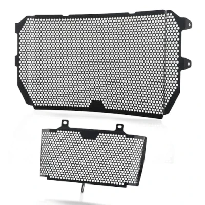Abbildung von MT10 Motorrad Kühlerabdeckung Edelstahl Kühlerschutz Schutzgitter &amp; Öl Kit Schutz für MT 10 FZ FZ10 SP 2016 2017 2018 2019 2020 2021 2022 2023