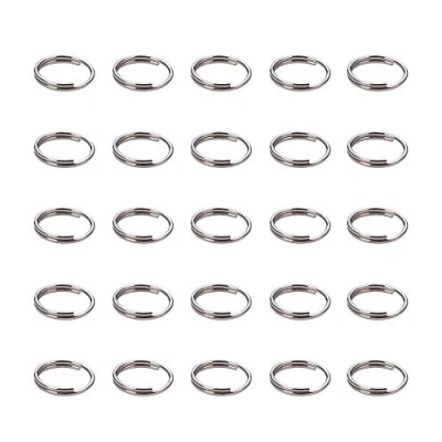 Abbildung von PandaHall Edelstahl Farbe Ringe springen Binderinge Doppelschlaufen 8x0.6mm fuer DIYSchmuckmachen 190 Stk/Beutel