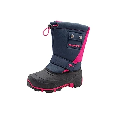 Abbildung von KangaROOS Unisex Kinder Kanga bean Ii Schneestiefel, Blau Dark Navy Daisy Pink 4204, 33 EU