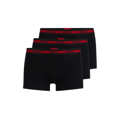 Abbildung von HUGO Trunk Triplet 3 PACK Panties, Herren, Größe: Large, Black