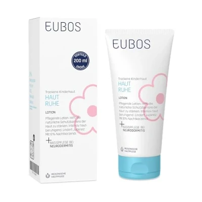 Abbildung von EUBOS HAUT RUHE Lotion Tägliche Pflege für trockene Kinder und Babyhaut Entzündungshemmend hautberuhigend Hautverträglichkeit dermatologisch bestätigt 200ml