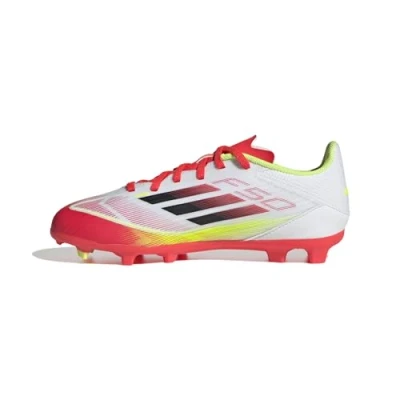 Abbildung von adidas Performance F50 League FIRM/MULTIGROUND KIDS Fußballschuhe Naturrasen für Kinder, Größe: 32, Footwear white/core black/solar yellow Schuhe