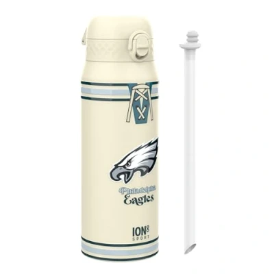 Abbildung von NFL Eagles Vakuumisolierte Edelstahl Trinkflasche, 750ml (24oz), Auslaufsicher, Einhandöffnung, Sichere Verriegelung, Spülmaschinenfest, Tragegriff, Langlebig, Ideal für Sport